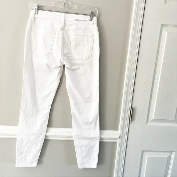 NWT Current/Elliott The Stiletto White Skinny Denim Jeans Size 25 - Picture 3 of 6